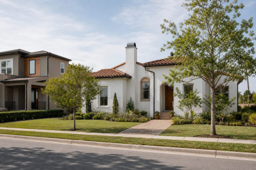 Orlando neighborhood with well-kept homes and quiet residential streets, an established residential neighborhood
